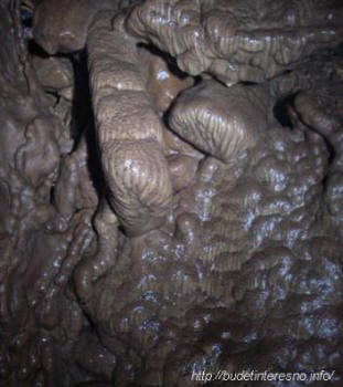 Практически единственные сталактиты в этой пещере
